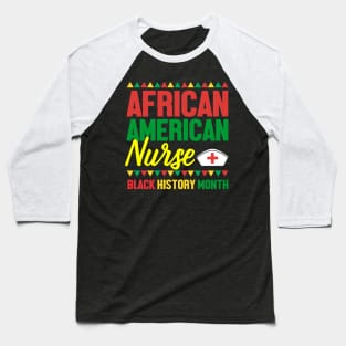 African American Nurse Baseball T-Shirt